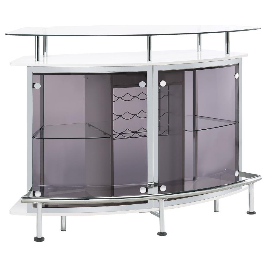Gideon - Curved Glass Top Home Cabinet