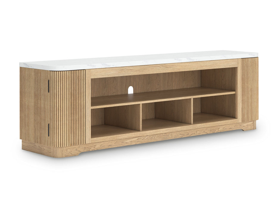 Camdill - Light Brown - XL TV Stand With Fireplace Option