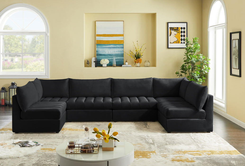 Jacob - Modular Sectional 6 Piece - Black