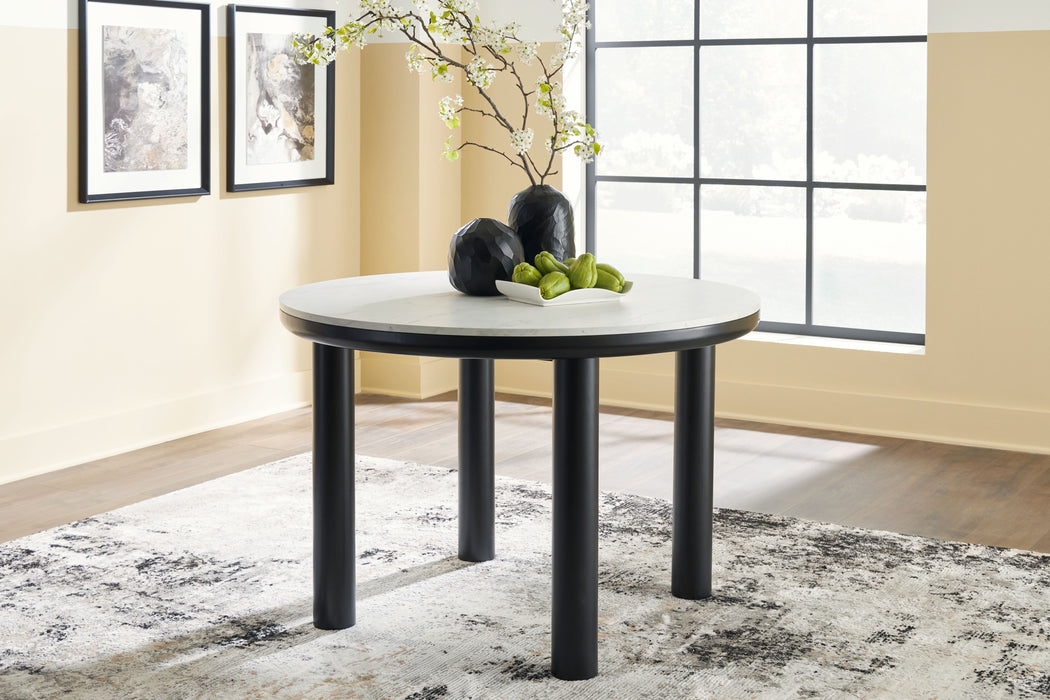 Xandrum - Black - Round Dining Room Table