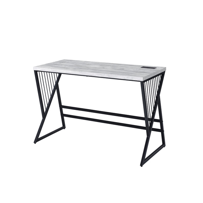 Collick - Writing Desk - Weathered Gray & Black Finish