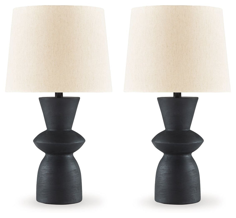 Scarbot - Distressed Black - Paper Table Lamp (Set of 2)