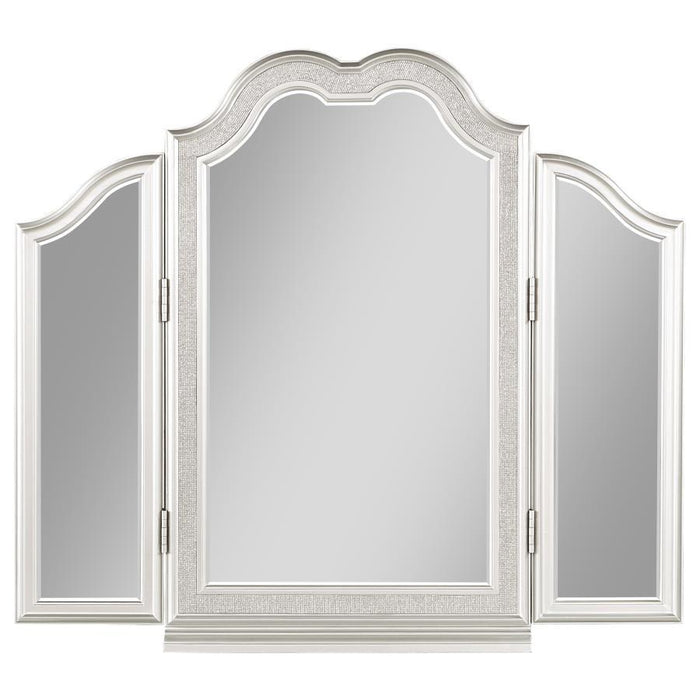 Evangeline - Tri - Fold Vanity Mirror - Silver Oak