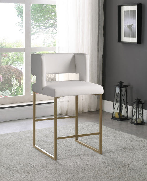 Caleb - Counter Stool with Gold Legs (Set of 2)