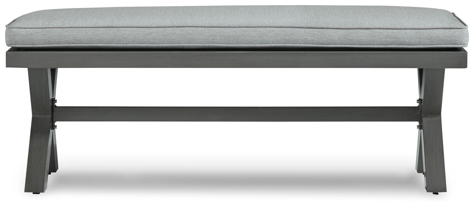 Elite Park - Gray - Bench With Cushion