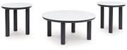 Xandrum - Occasional Table Set (Set of 3) - Black / White