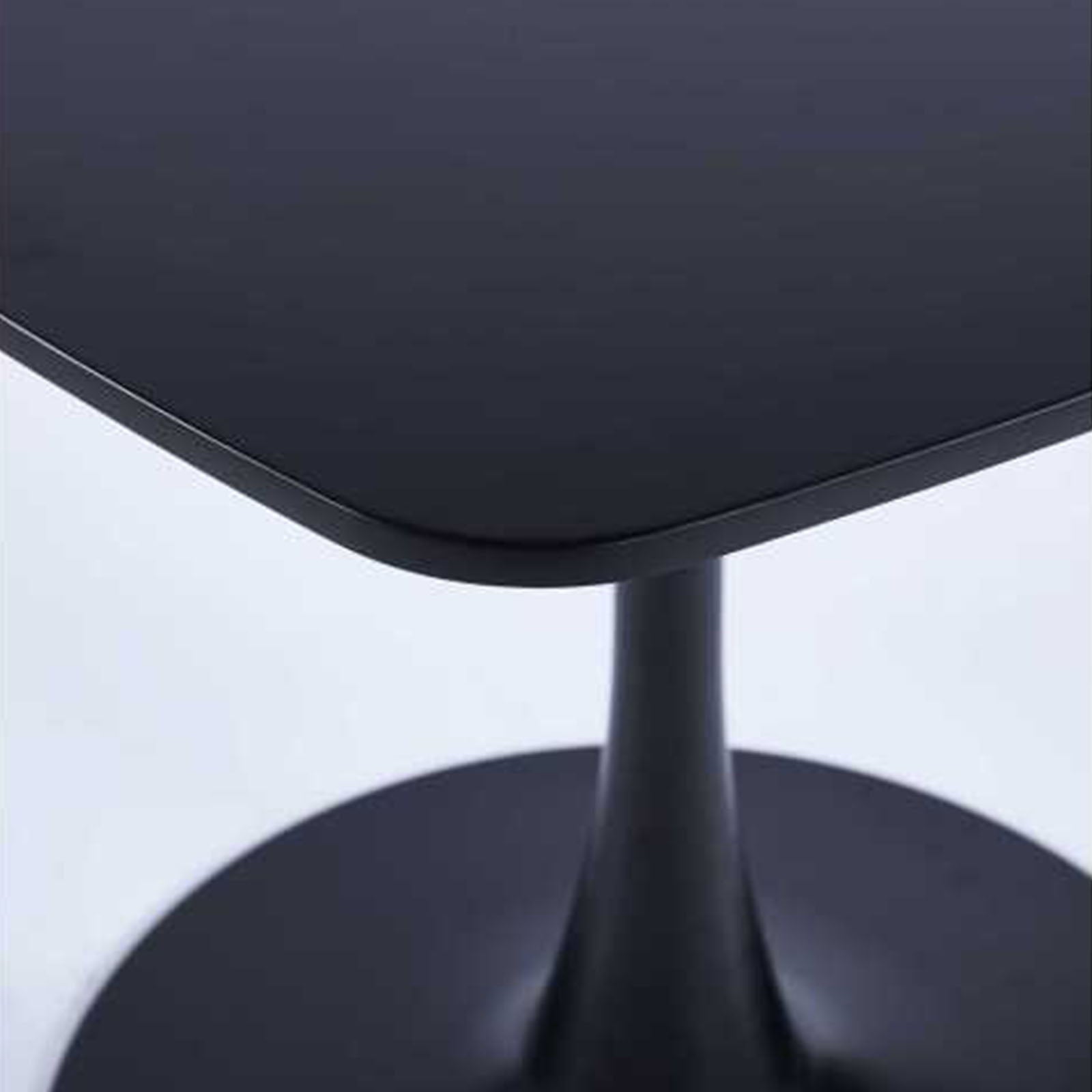 Square Tulip Table For 2 - 4 People, Compact Dining Table - Black