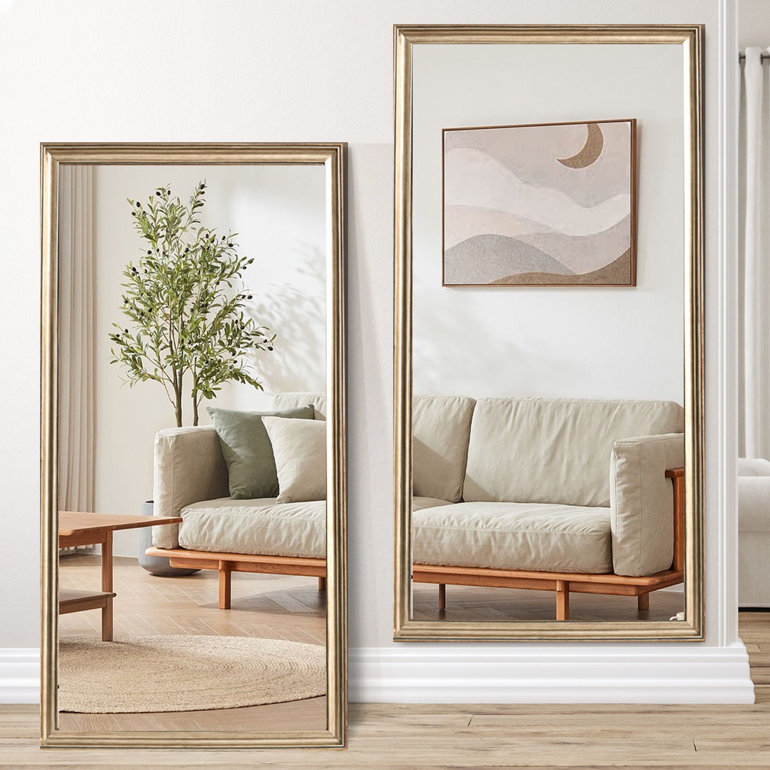 Full-Body Floor Mirror With Frame