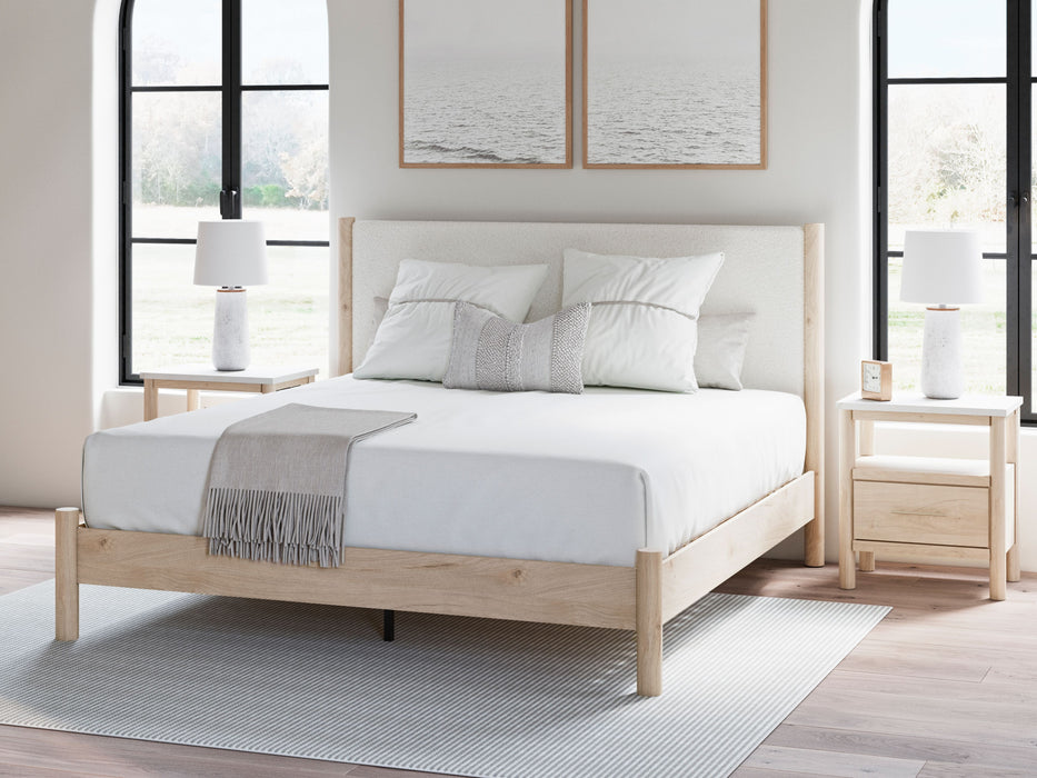 Cadmori - Upholstered Panel Bed