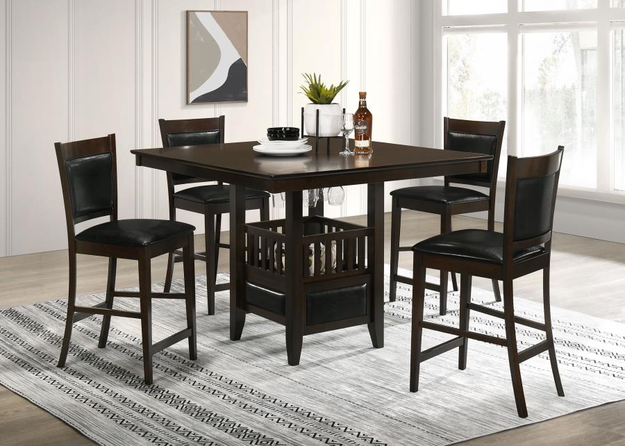 Jaden 5-piece Dining Room Set Espresso and Black