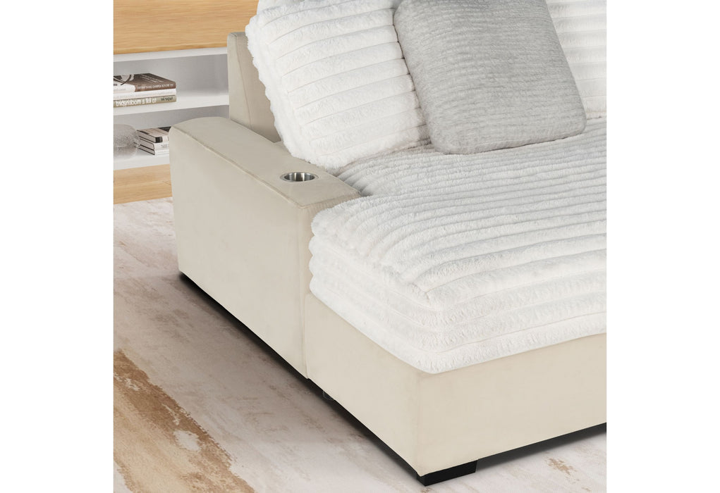 U8291 - Lounger Sofa With USB - Beige