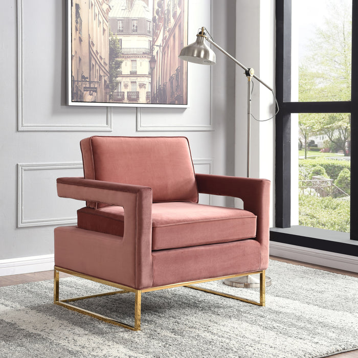 Noah - Accent Chair with Gold Legs