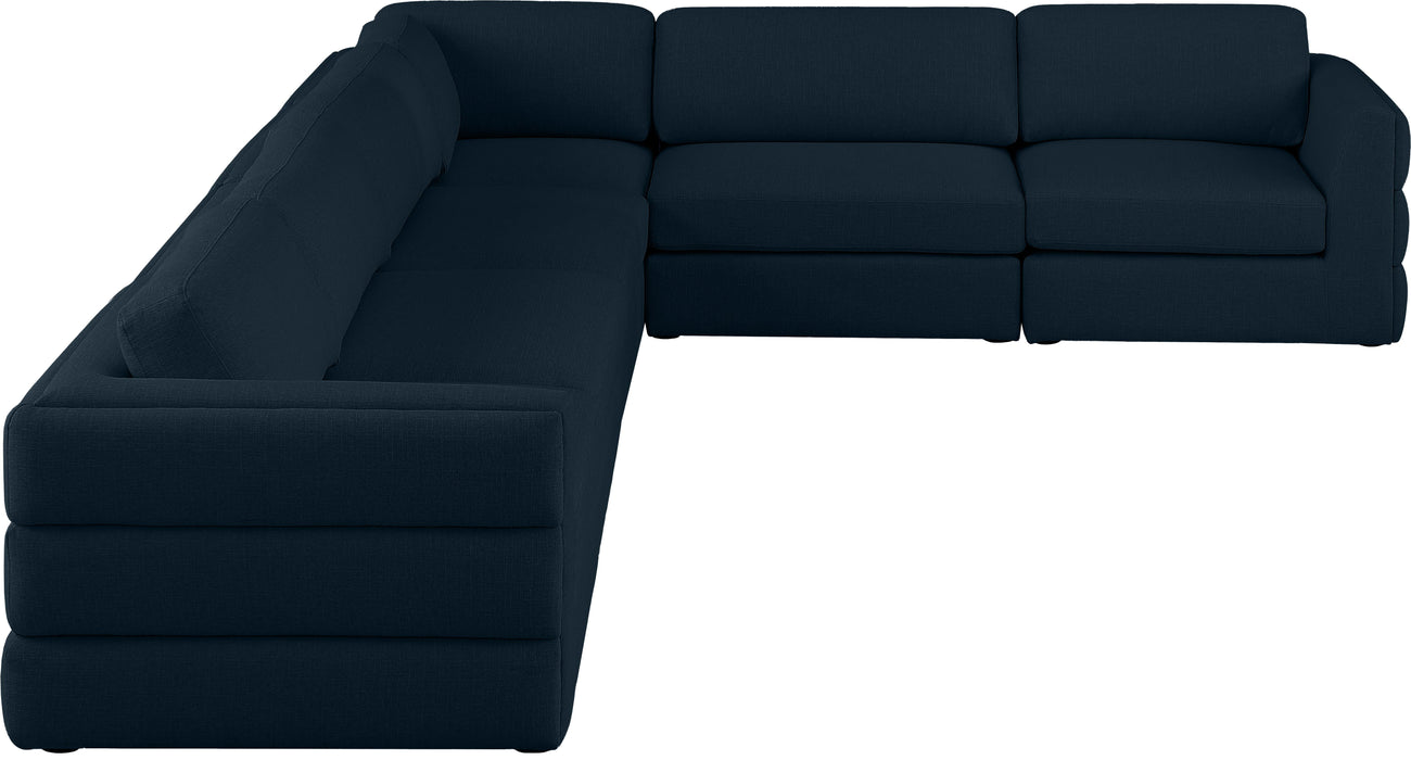 Beckham - Modular Sectional 6 Piece - Navy - Fabric - Modern & Contemporary