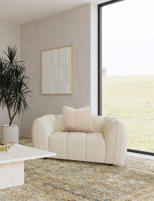 Winchester - Boucle Upholstered Chair And a Half - Sand Pebble