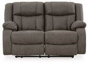 First Base - Reclining Loveseat - Gunmetal