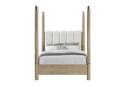 Santo - Queen Poster Bed - Light Brown