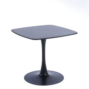 Square Tulip Table For 2 - 4 People, Compact Dining Table - Black
