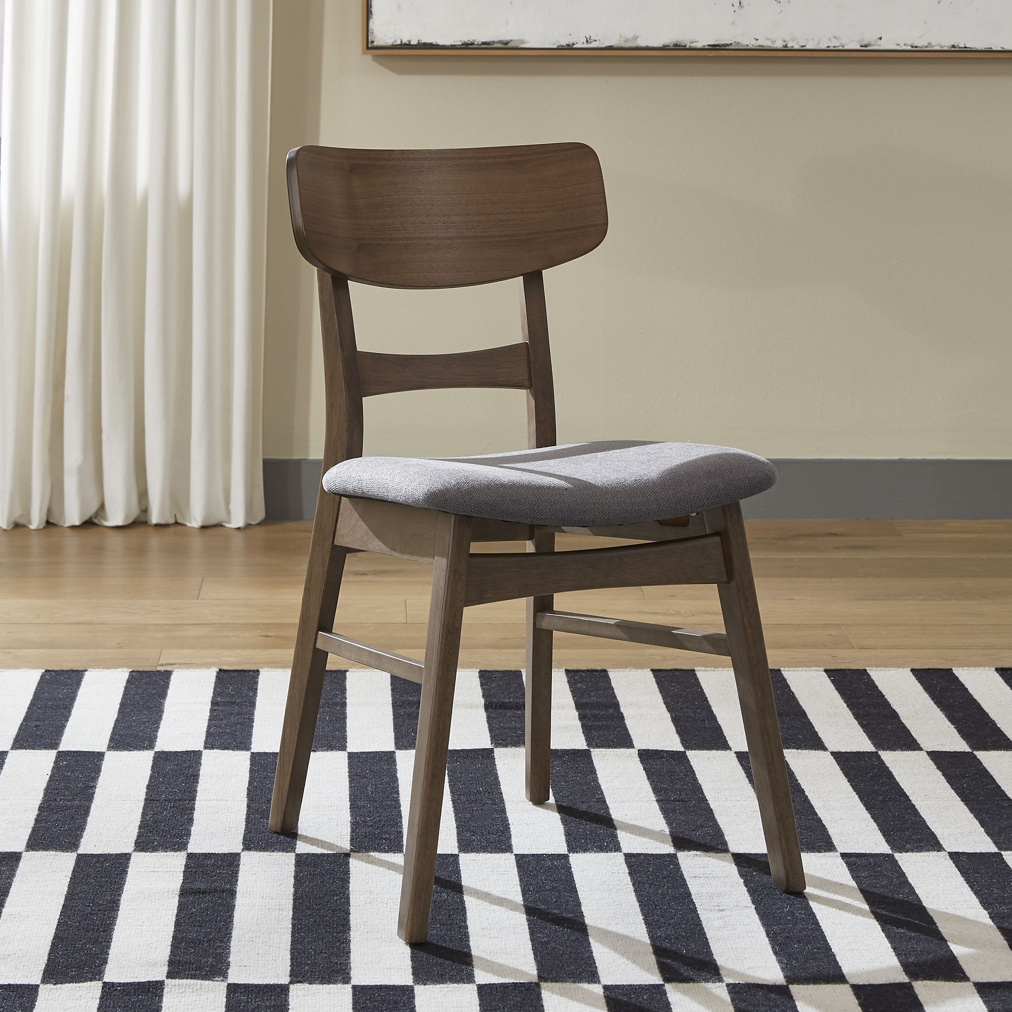 Space Savers - Panel Back Side Chair - Gray