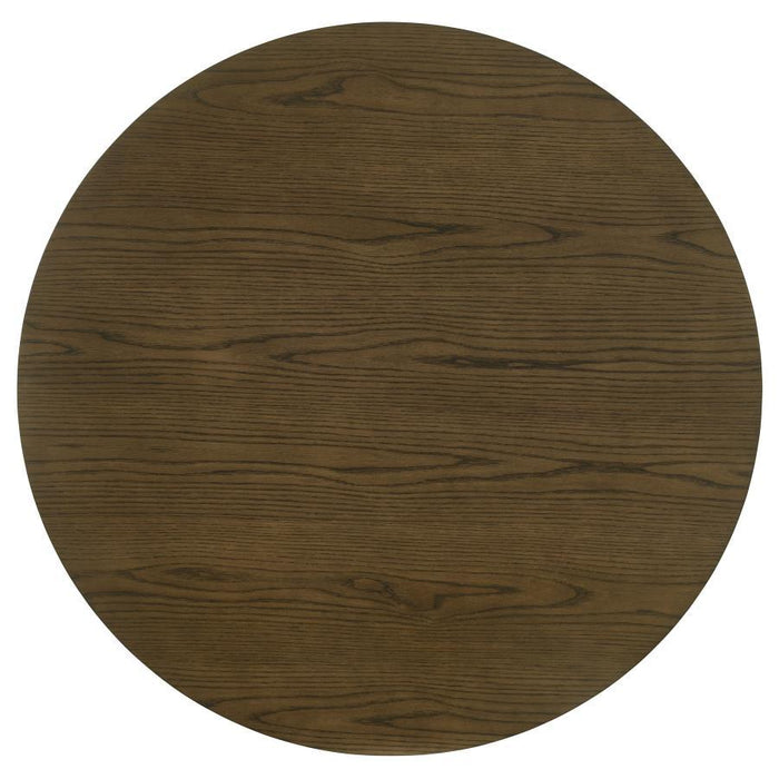 Ottowa - 47" Round Wood Dining Table With Shelf - Brown