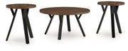 Elbrynn - Occasional Table Set (Set of 3) - Brown / Black