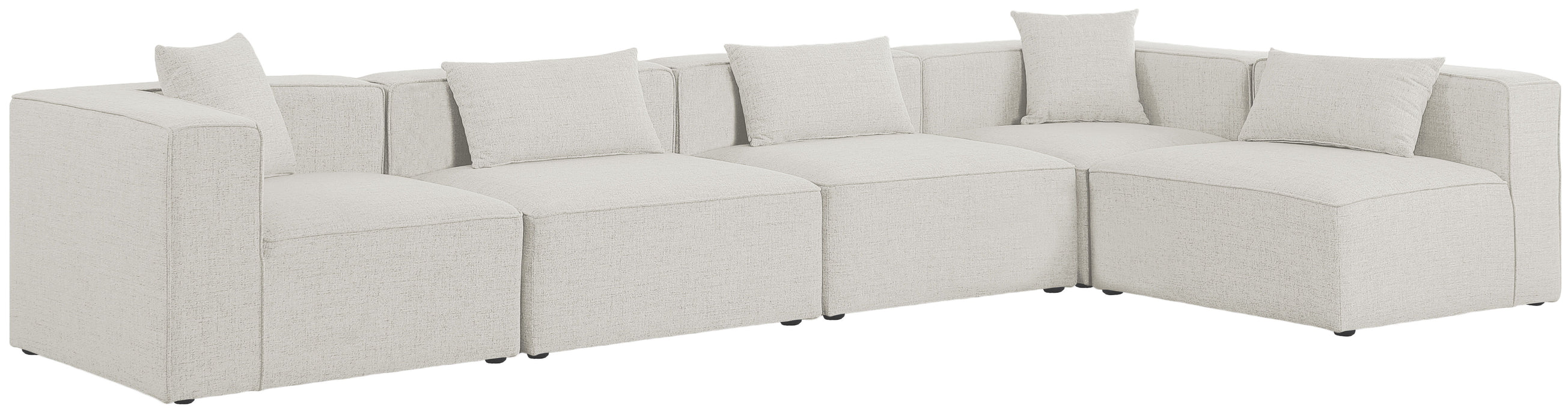 Cube - Modular Sectional 5 Piece - Cream