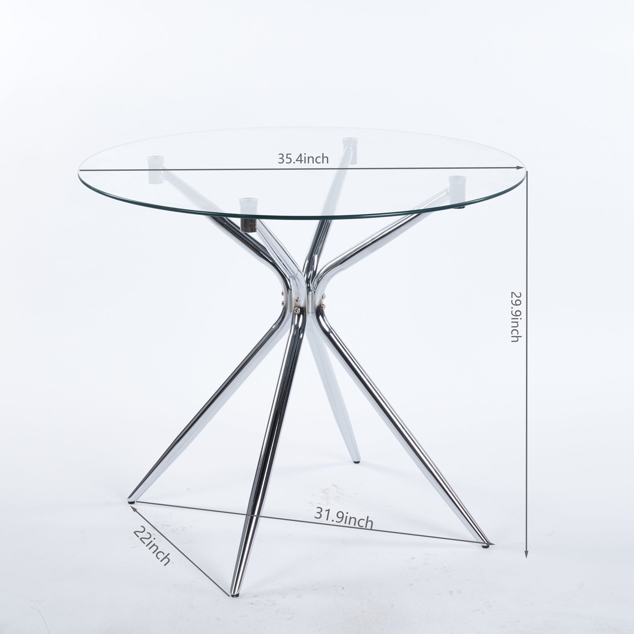 Compact Dining Table With Glass Top