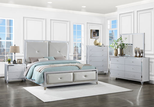 Larue Tufted Bedroom Set Silver - iDEAL Furniture (Danbury, CT)
