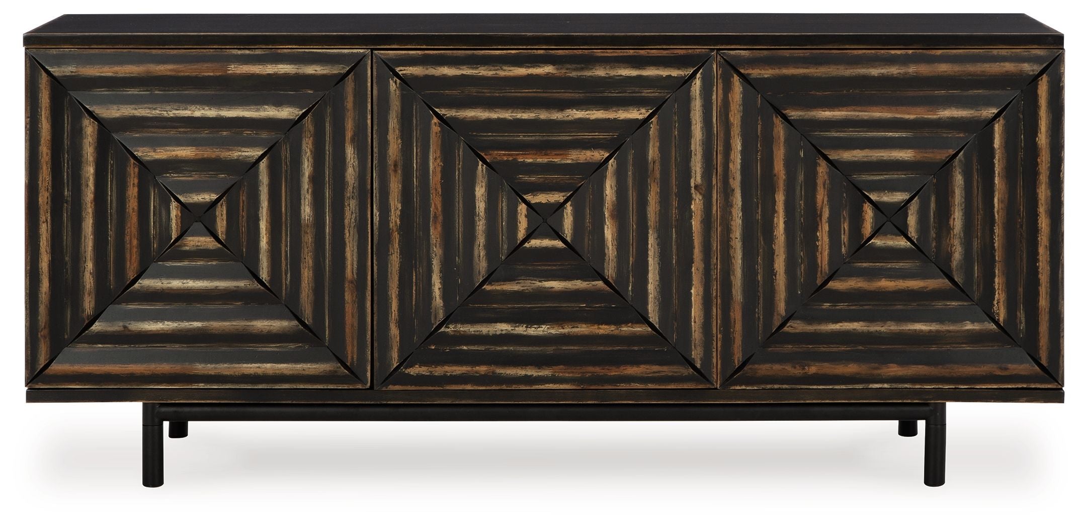Fair Ridge - Accent Cabinet - Distressed Black