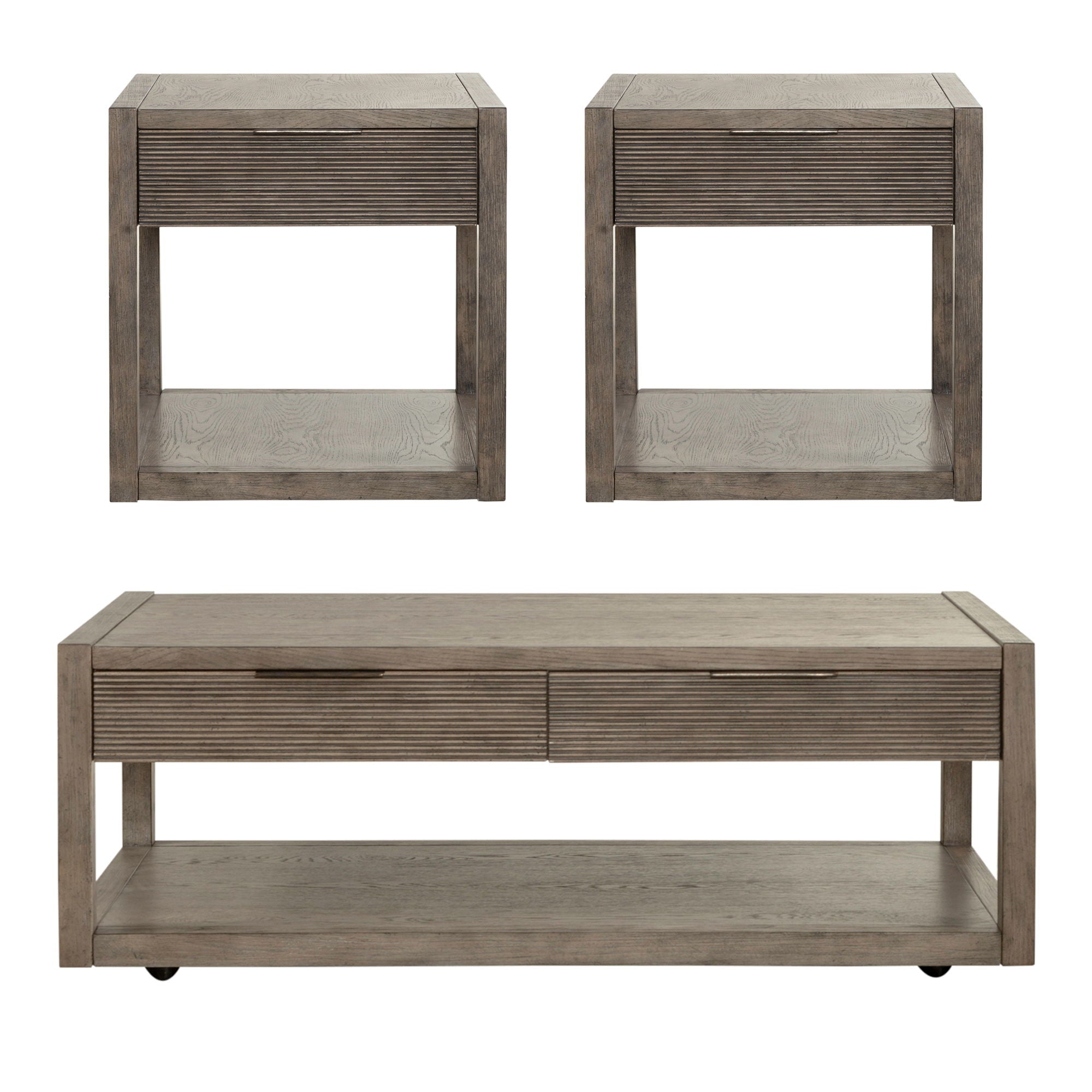 Bartlett Field - 3 Piece Table Set (1 Cocktail 2 End Tables) - Gray