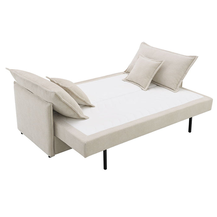 Elisea - Sofa With Sleeper - Beige Fabirc