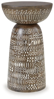 Hadcher - Accent Table - Cream / Brown