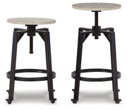 Karisslyn - Swivel Stool (Set of 2) - Whitewash / Black