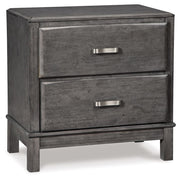 Caitbrook - Two Drawer Night Stand - Gray