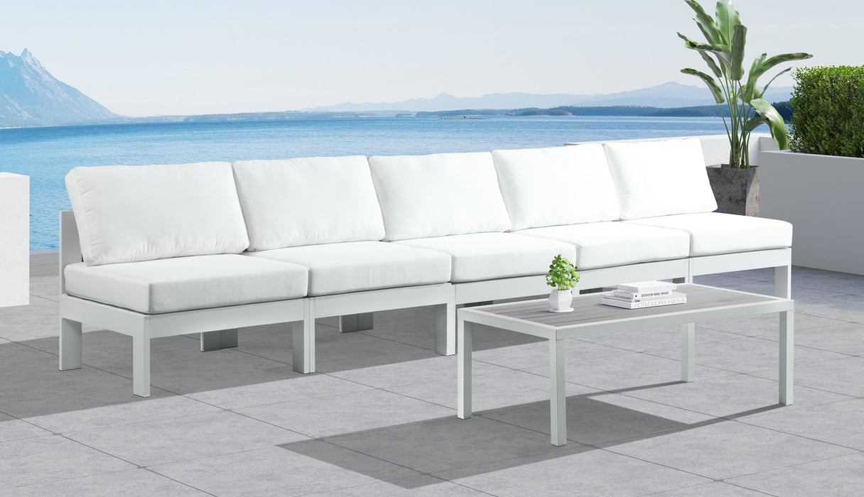 Nizuc - Outdoor Patio Modular Sofa Armless - White