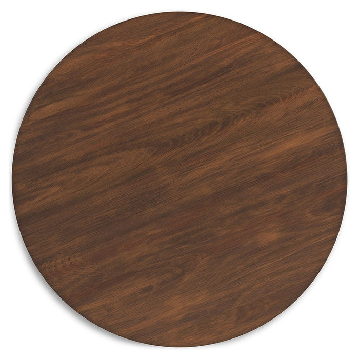 Lyncott - Brown - Round Dining Room Counter Table