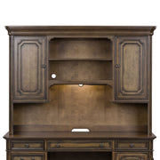 Amelia - Jr Executive Credenza Hutch - Dark Brown