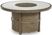 Rainier Ranch - Round Fire Pit Table - Beige