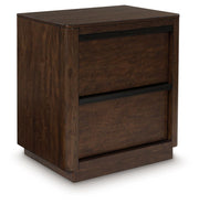 Dilenno - Two Drawer Night Stand - Dark Brown
