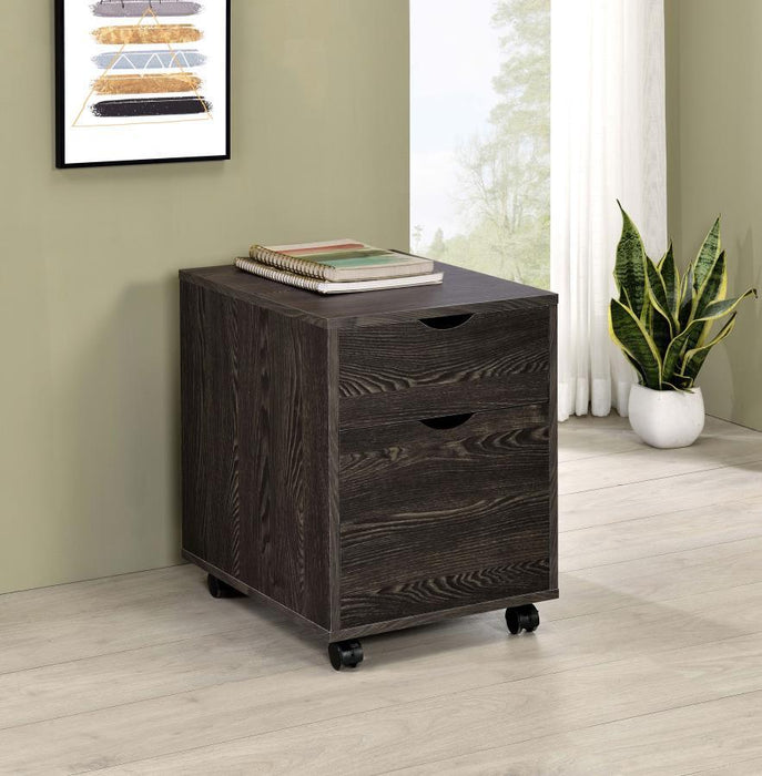 Noorvik - 2-Drawer Home Office Mobile File Cabinet - Dark Oak