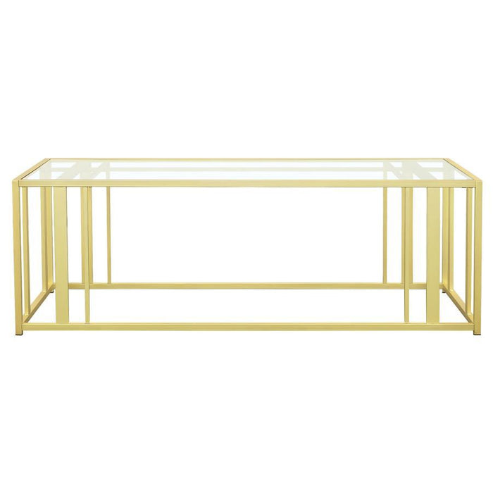 Adri - Rectangular Glass Top Coffee Table