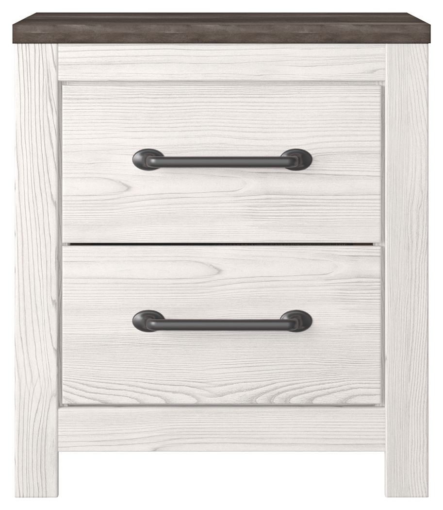 Gerridan - Two Drawer Night Stand - White / Gray