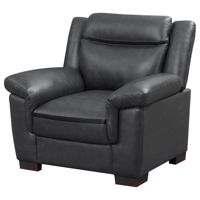 Arabella - Upholstered Padded Arm Accent Chair - Gray