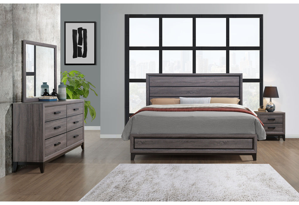 Kate - 5 Piece King Bedroom Set - Gray