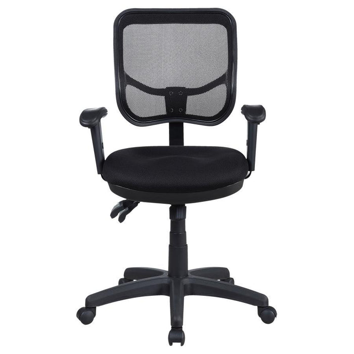 Rollo - Upholstered Adjustable Ergonomic Office Chair - Black