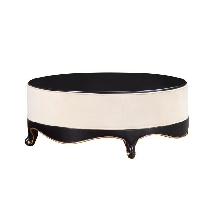 Sheridan - Cocktail Table - Cream Fabric & Black