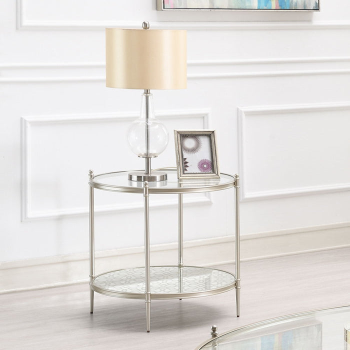 Zaba - End Table - Pearl Silver