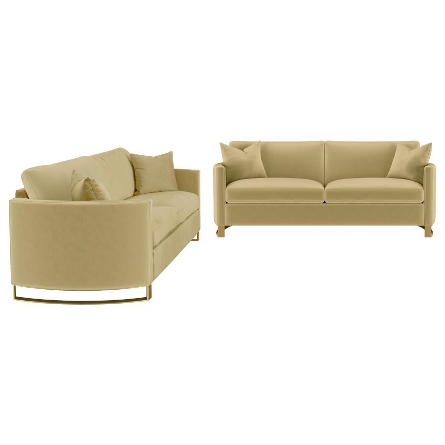 Corliss - Upholstered Arched Arm Sofa Set