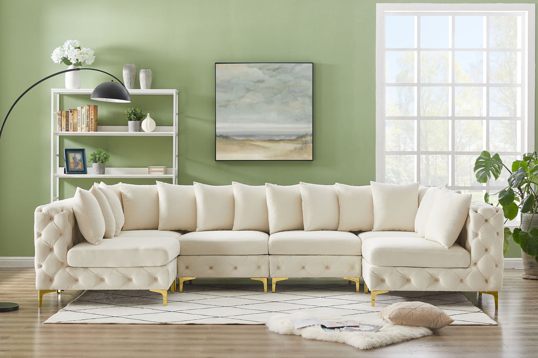 Tremblay - Modular Sectional 6 Piece - Cream - Modern & Contemporary