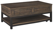 Johurst - LIFT TOP COCKTAIL TABLE - Grayish Brown