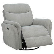 Adler - Upholstered Power Swivel Glider Recliner